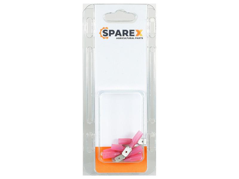 Agripak 10 pcs. Heat Shrink Male Spade Terminal Red Image 1