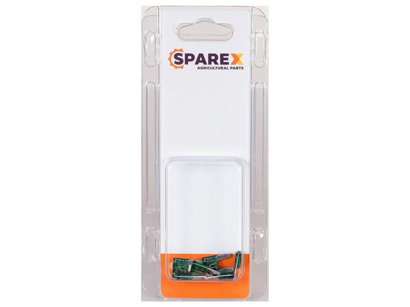 Agripak 6 pcs. Mini Blade Fuse 30A Green Image 1
