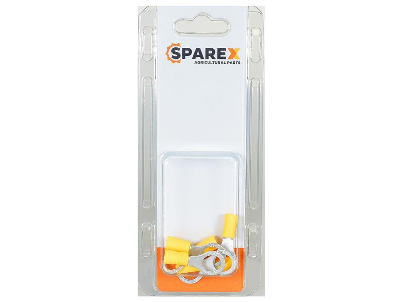 Agripak 6 pcs. Pre Insulated Ring Terminal, 10.5mm, Yellow Image 1