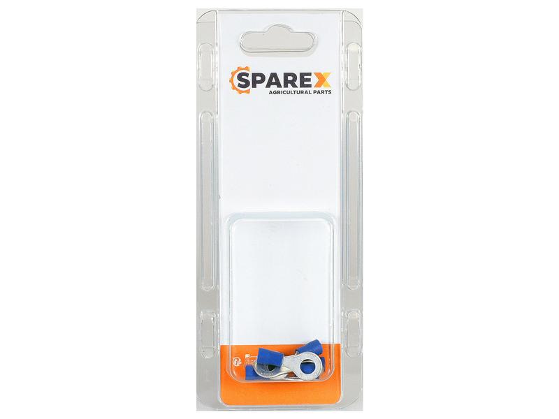 Agripak 6 pcs. Pre Insulated Ring Terminal, 6.4mm, Blue Image 1