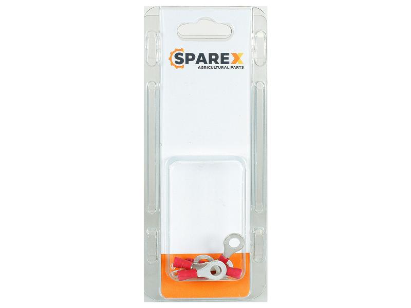 Agripak 6 pcs. Pre Insulated Ring Terminal, 6.4mm, Red Image 1