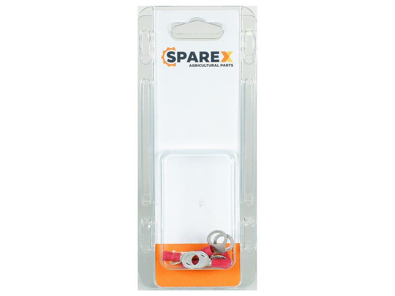 Agripak 6 pcs. Pre Insulated Ring Terminal, 8.4mm, Red Image 1