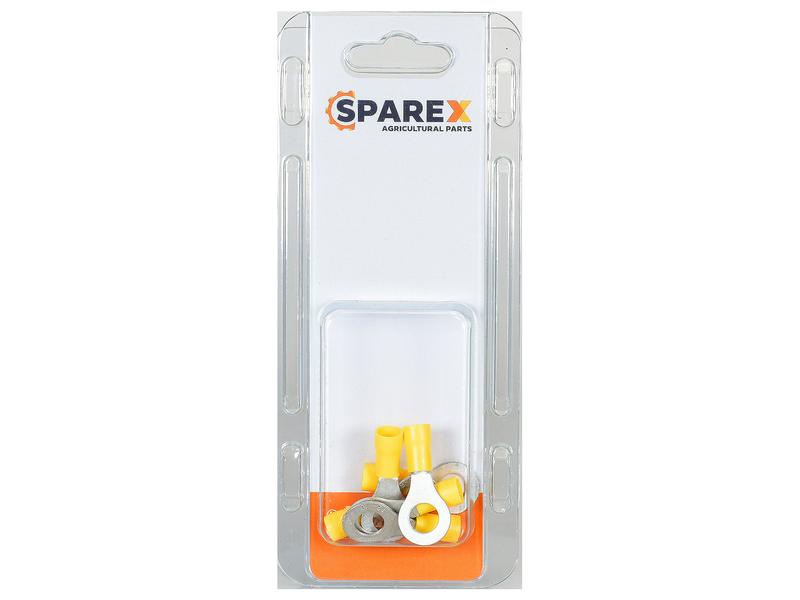 Agripak 6 pcs. Pre Insulated Ring Terminal, 8.4mm, Yellow Image 1