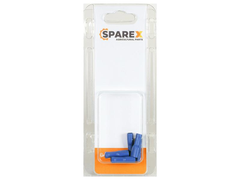 Agripak 6 pcs. Pre Insulated Spade Terminal Female, 6.3mm, Blue Image 1