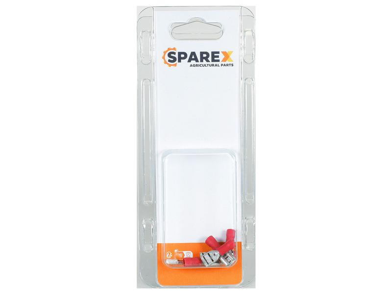 Agripak 6 pcs. Pre Insulated Spade Terminal Female, 6.3mm, Red Image 1