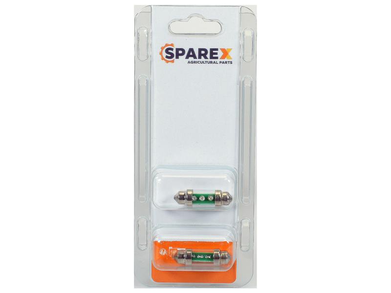 Agripak 2 pcs. Bulb 12V, 1W, SV8.5-8 30x10mm Image 1