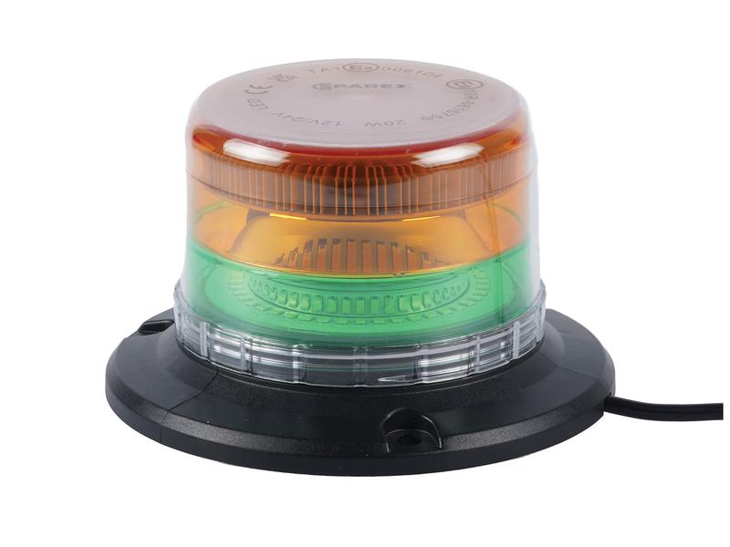 LED Beacon, Amber / Green, Magnetic with Suction Cups 12-24V Image 1