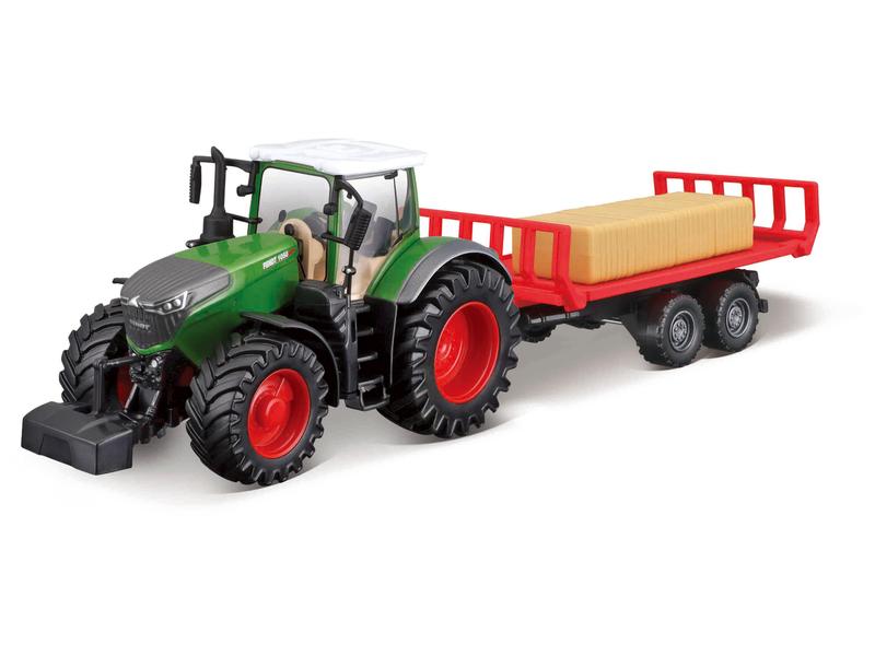 10cm Scale Bburago Fendt 1050 Vario With Bale Trailer Image 1