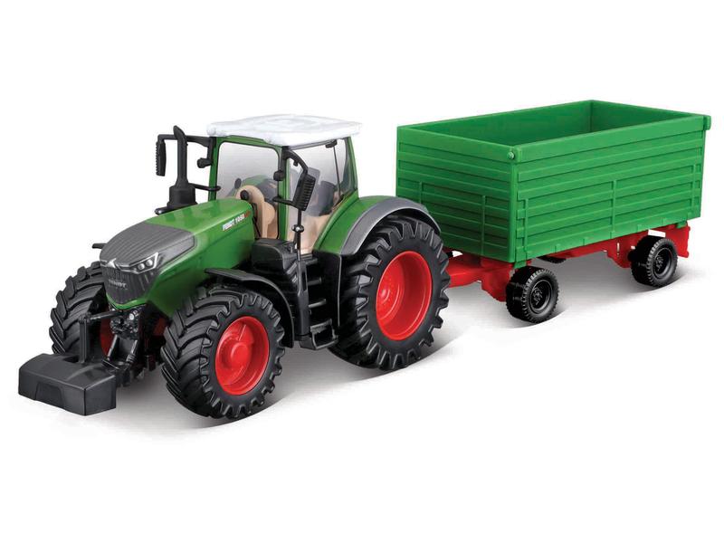 10cm Scale Bburago Fendt 1050 Vario with With Two Tipping Trailer Image 1