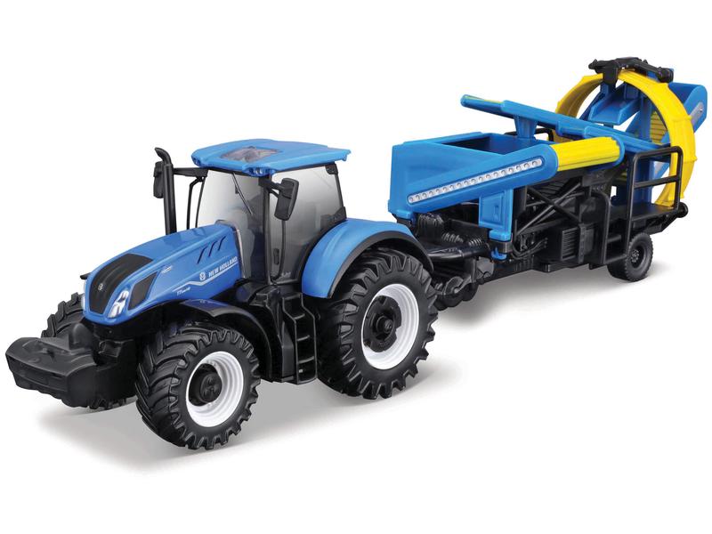 10cm Scale Bburago New Holland T7.315 With HD with Cultivator Image 1