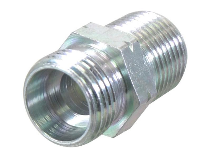 Sparex NPT Stud Coupling 3/8\'\' NPT Male with Taper Thread   x 12L Male Image 1