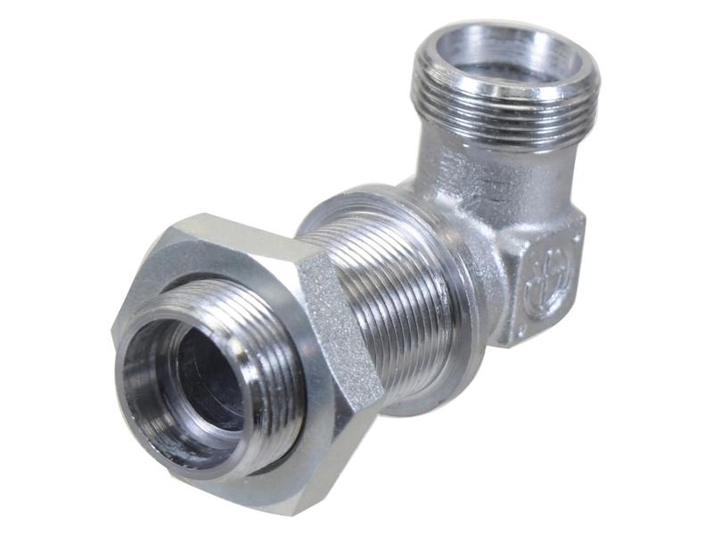 Sparex Metric 90° Bulkhead Coupling 8L Male Image 1