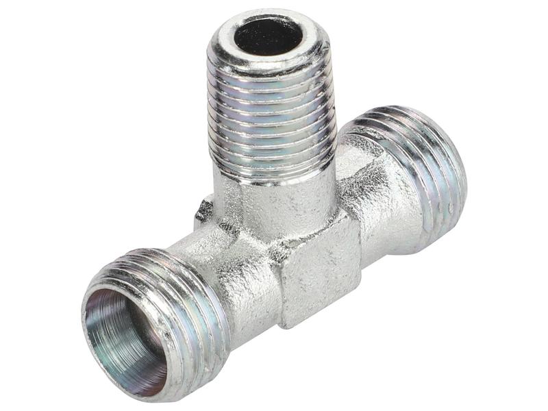 Sparex BSPT Male | Male | Male Tee 1/4\'\' BSPT  x 8L Image 1