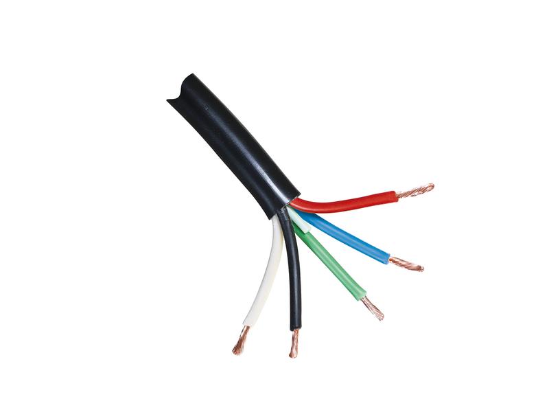 Electrical Cable - 5 Core, 1.5mm² Cable, Black (Length: 1M), (Reel) Image 1