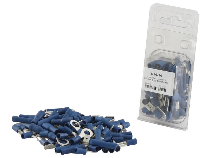 Agripak 80 pcs. Pre Insulated Terminal Kit Blue Image 1