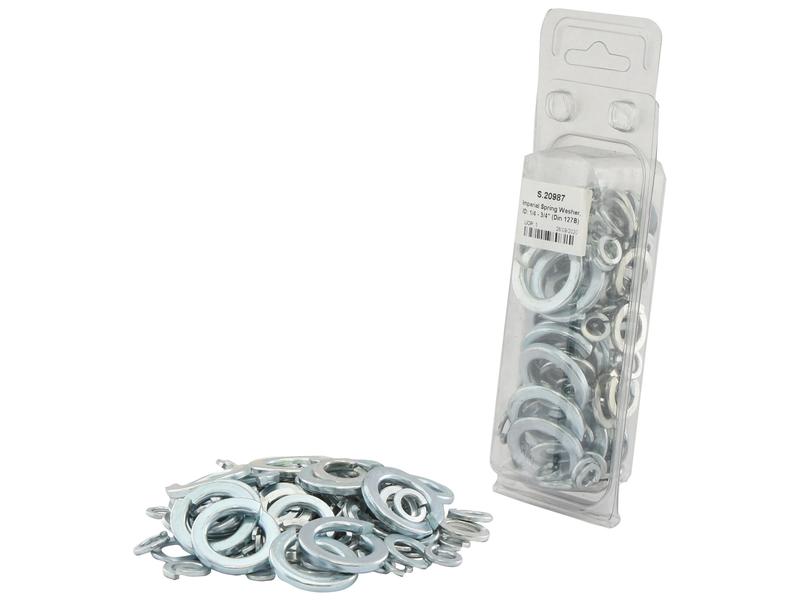 Imperial Spring Washer, ID: 1/4 - 3/4\'\' (DIN or Standard No. DIN 127B), 136 pcs. Agripak