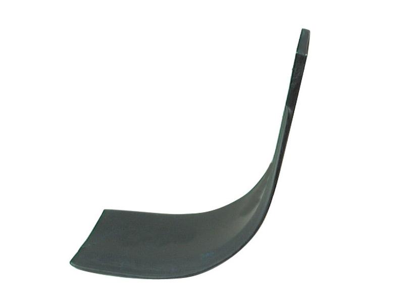Rotavator Blade Curved LH 80x7mm Height: 210mm. Hole centres: 48mm. Hole Ø: 14.5mm. Replacement for Maschio