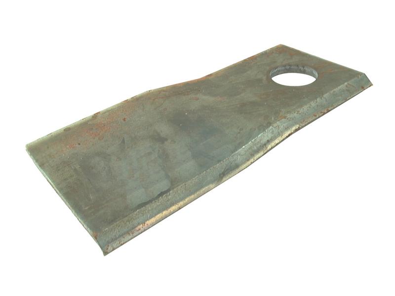 Mower Blade - Twisted blade, top edge sharp & parallel -  108 x 48x4mm - Hole Ø21mm  - RH -  Replacement for Pottinger, Fort