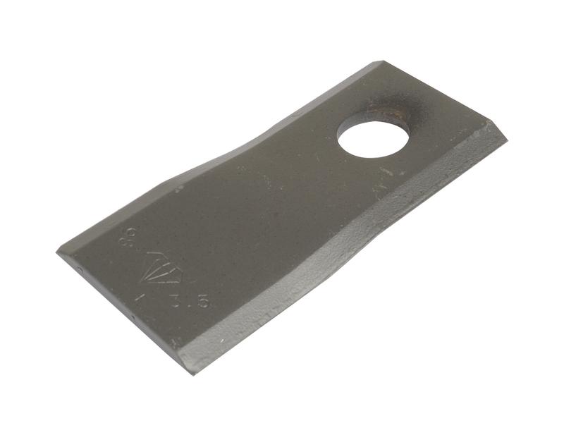 Mower Blade - Twisted blade, bottom edge sharp & parallel - 98x45x3.5mm - Hole Ø16.5mm - LH - Replacement for Fort-Morra Image 1