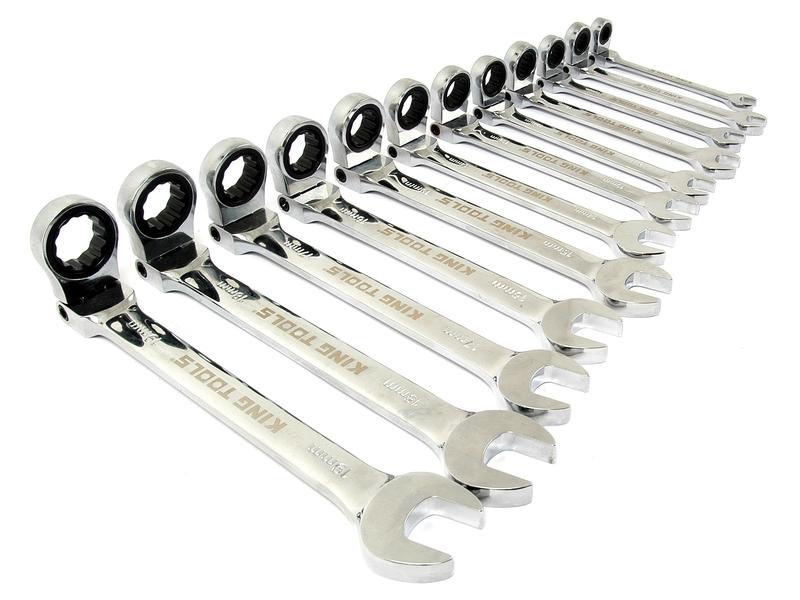 (12 pcs.) Flexible Reversible Gear Wrench Set