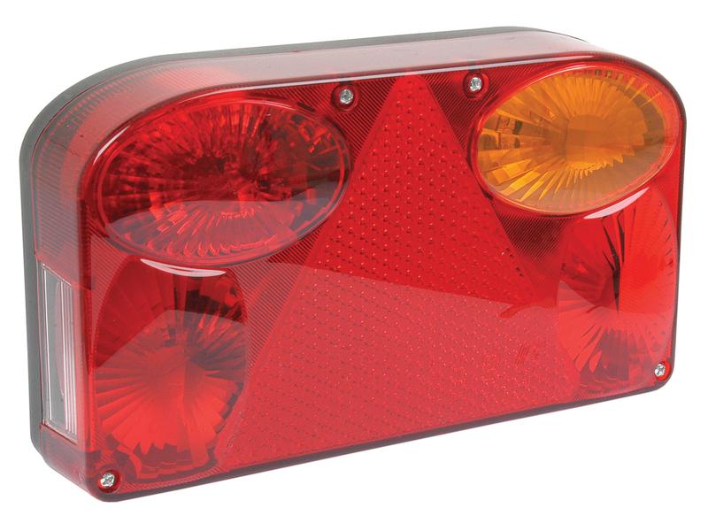 Rear Combination Light, (Halogen), Function: 6, Brake / Tail / Indicator / Fog / Number Plate / Reflector, RH, 12V Image 1