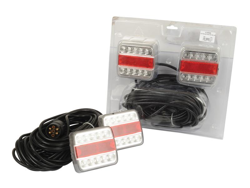 LED Lighting Set, Function: 4, Brake / Tail / Indicator / Number Plate, Cable length:12M, 12V