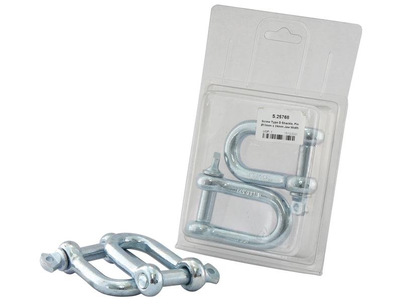 Agripak 2 pcs. Screw Type D Shackle Pin Ø12x24mm Image 1