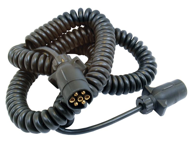 Spiral Extension Cable 3.5M, 7 / 7 Pin, Male / Male 7 Core Image 1