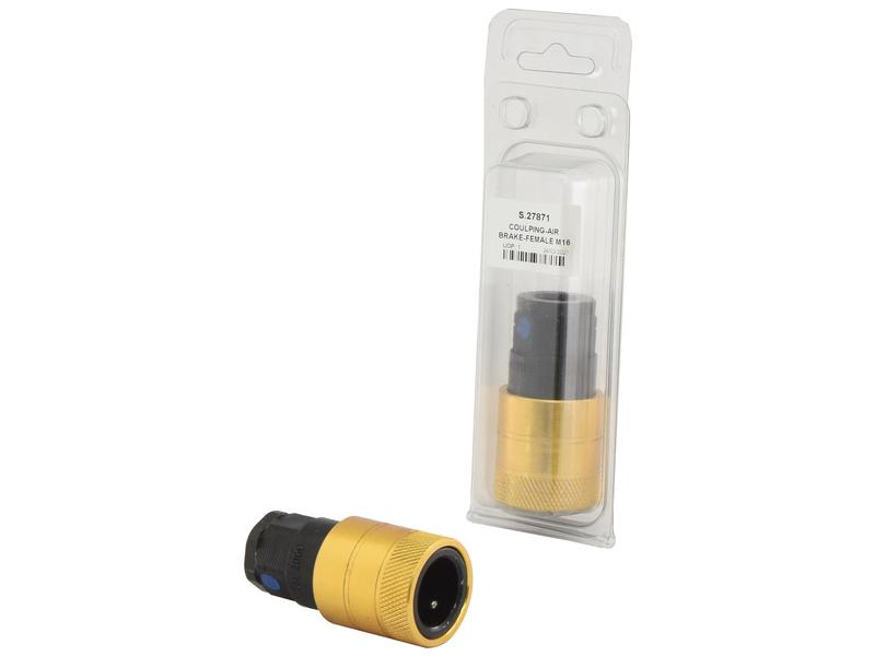 Agripak Air Brake Coupling Yellow M16 x 1.50mm Female Image 1