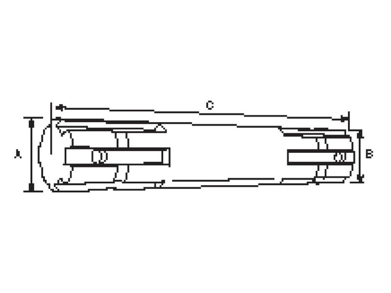 PTO Splined Shaft Both Ends 1 3/8'' 6 Spline x 1 1/8'' 6 Spline