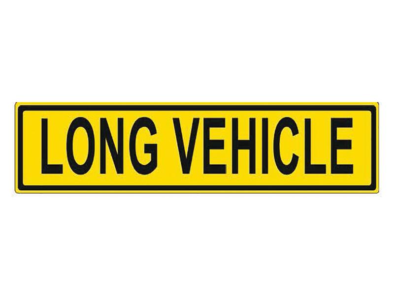 Long Vehicle Sign, 1020 x 250mm