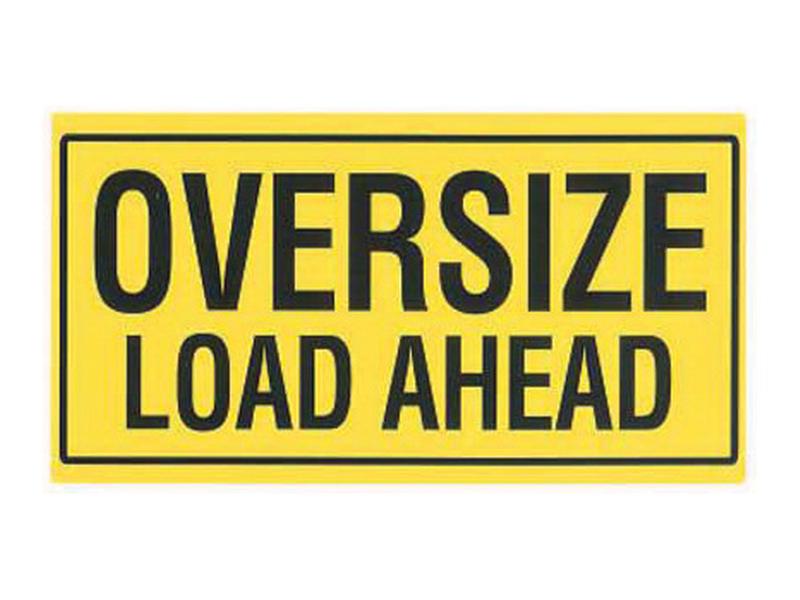 Oversize Load Ahead Sign, 1200 x 600mm (Double Sided)