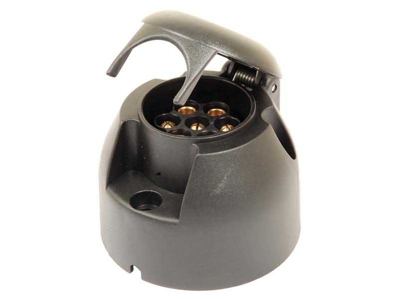 7 Pin Trailer Socket Female with Spade Connectors (Plastic) 12v