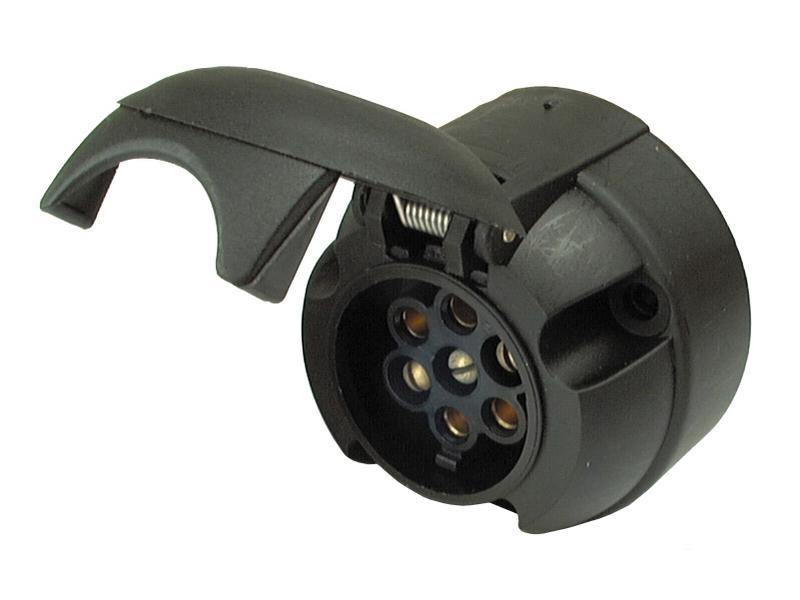 7 Pin Trailer Socket (Plastic), Female 12V Image 1