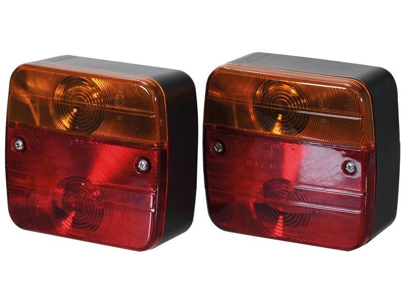 Halogen Lighting Set, Bolt on, Function: 4, Brake / Tail / Indicator / Number Plate, 7.5M, 12V Image 1