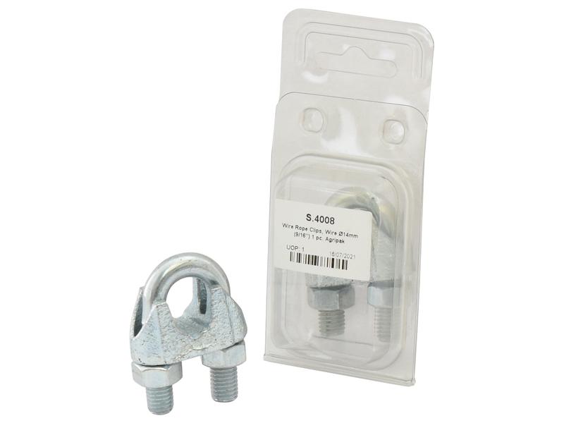 Wire Rope Clips, Wire Ø14mm (9/16\'\') 1 pc. Agripak