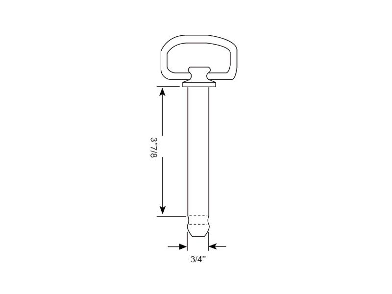 Hitch Pin With Chain & Linch Pin 19x98mm