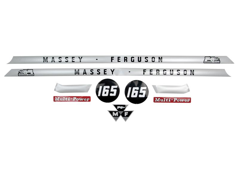 9 Piece Hood Decal Sticker Set For Massey Ferguson 165 MF165 Tractor - APUK