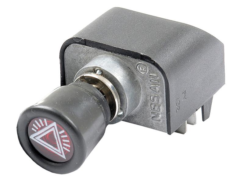 EGang Auto Hazard Light Switch For Skoda Octavia 2000-2010 - Red Push Button Replacement