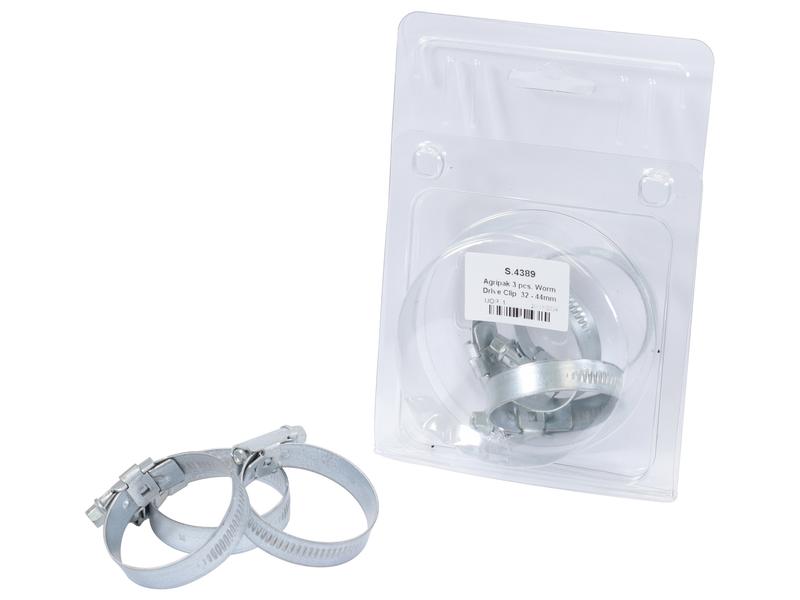 Agripak 3 pcs. Worm Drive Clip  30 - 45mm Image 1