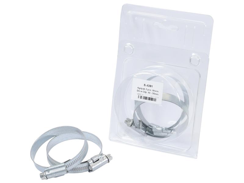 Agripak 2 pcs. Worm Drive Clip  40 - 60mm Image 1