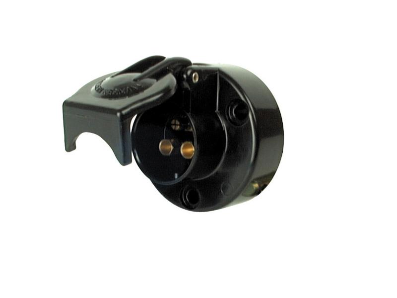 3 Pin Auxiliary Socket Female (Black Plastic) Image 1