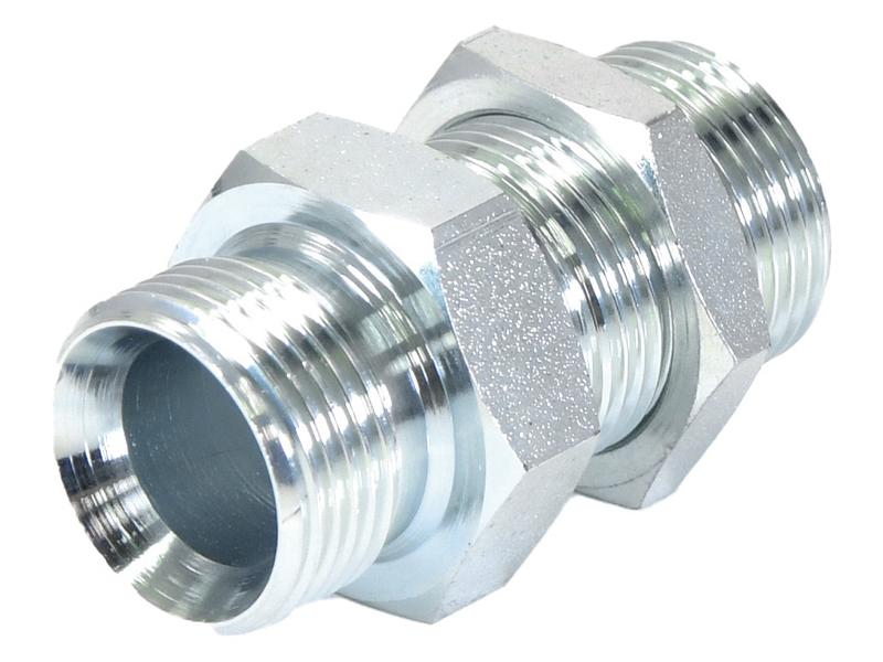 Hydraulic Adaptor 3/4\'\' BSP Male x 3/4\'\' BSP Male Bulkhead with Locknut Image 1