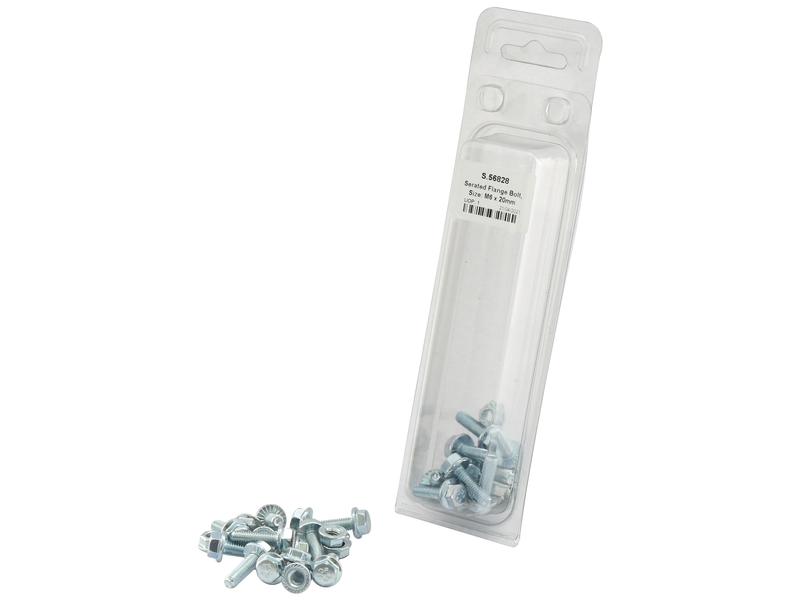 Agripak 20 pcs. Serated Flange Bolt M6x20mm Image 1