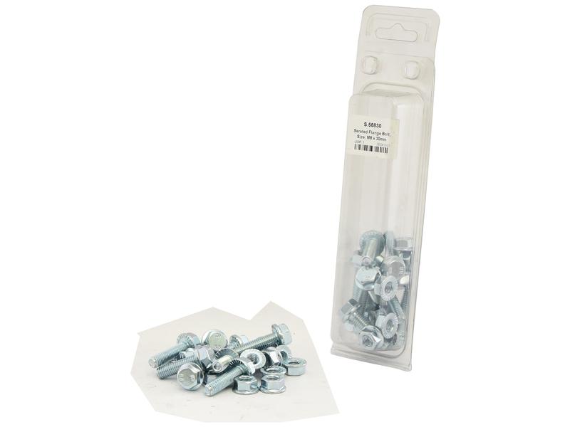 Agripak 20 pcs. Serated Flange Bolt M8x30mm Image 1