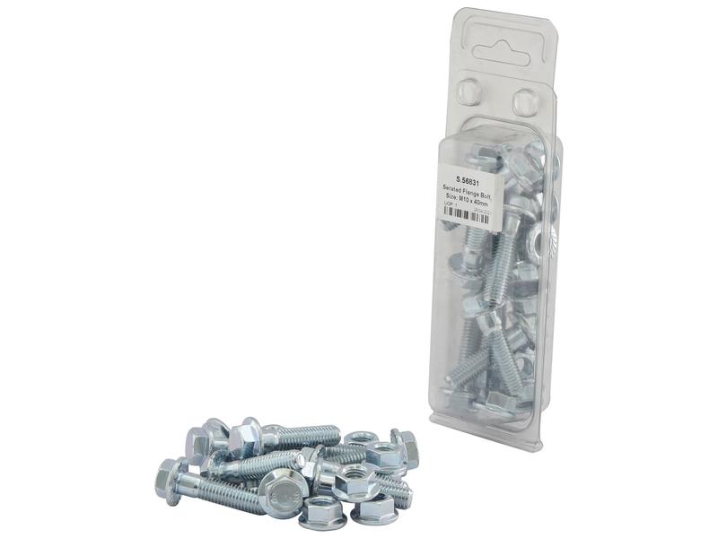 Agripak 20 pcs. Serated Flange Bolt M10x40mm Image 1
