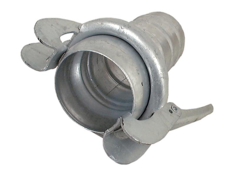 Coupling with Hose End - Male 5\'\' (133mm) x5\'\' (125mm) (Galvanised) Image 1