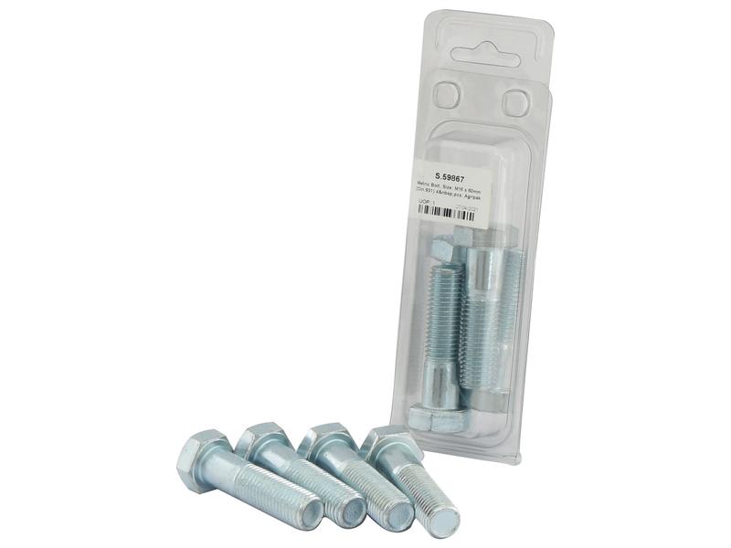 Agripak 4 pcs. Metric Bolt, M16x60mm Image 1