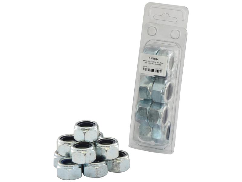 Metric Self Locking Nut, M20x2.50mm (DIN 985) Grade 8. Image 1