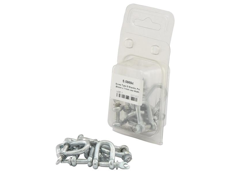 Agripak 3 pcs. Screw Type D Shackle Pin Ø5x11mm Image 1